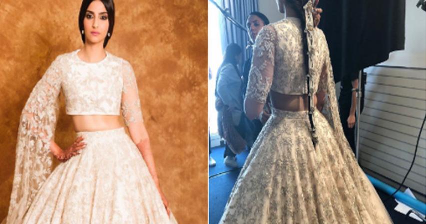 Sonam Kapoor Sets A New Record, Walks Down The Cannes Red Carpet In A Lehenga & A 'Parandi'!