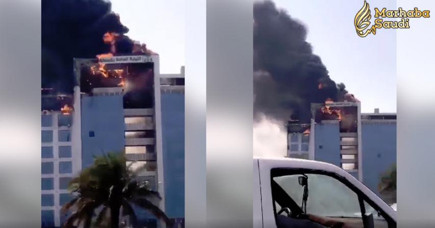 Massive fire breaks out in building in Saudi Arabia : Video