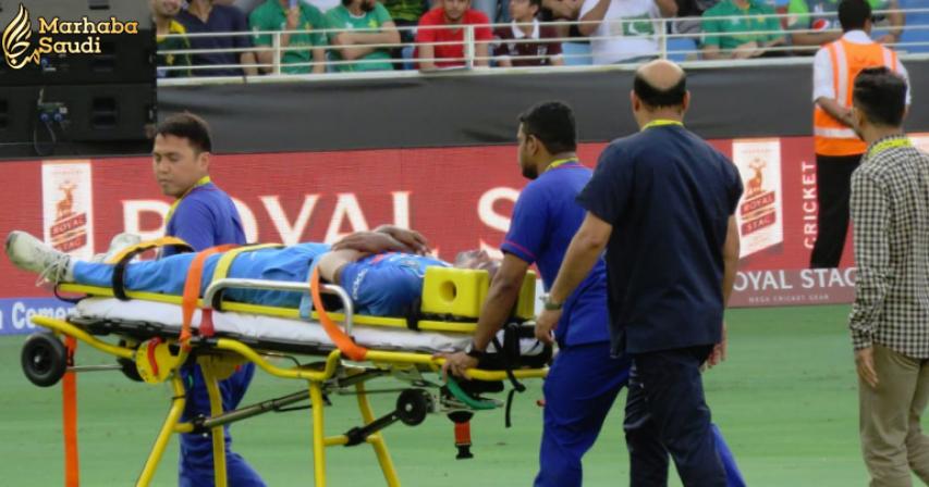 Indian Cricketer Suffers injury during India - Pakistan Match in Dubai