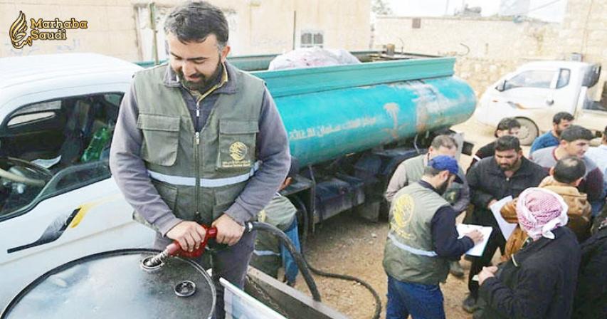 Saudi Arabia’s aid agency distributes heating fuel, gas cylinders in Syria
