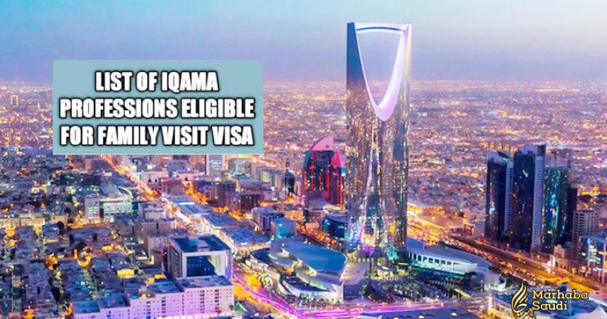 List of iqama professions eligible for family visas in Saudi Arabia