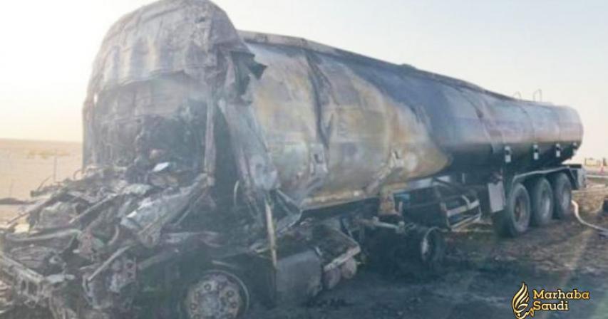 Driver dies as fuel truck catches fire on Yanbu highway