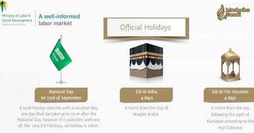 4 day Holiday for 2 Eids as per Umm Al-Qura calendar